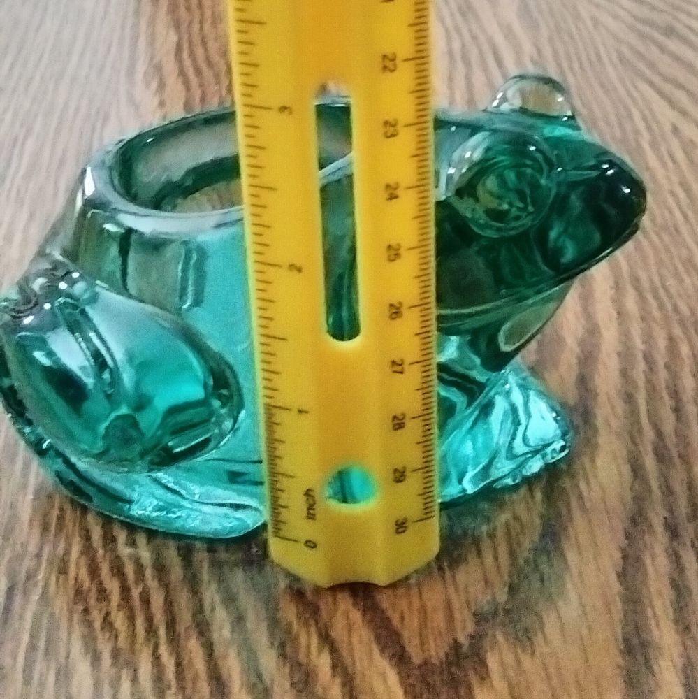 Indiana Glass Green Frog Candle Holder - Picture 9 of 9